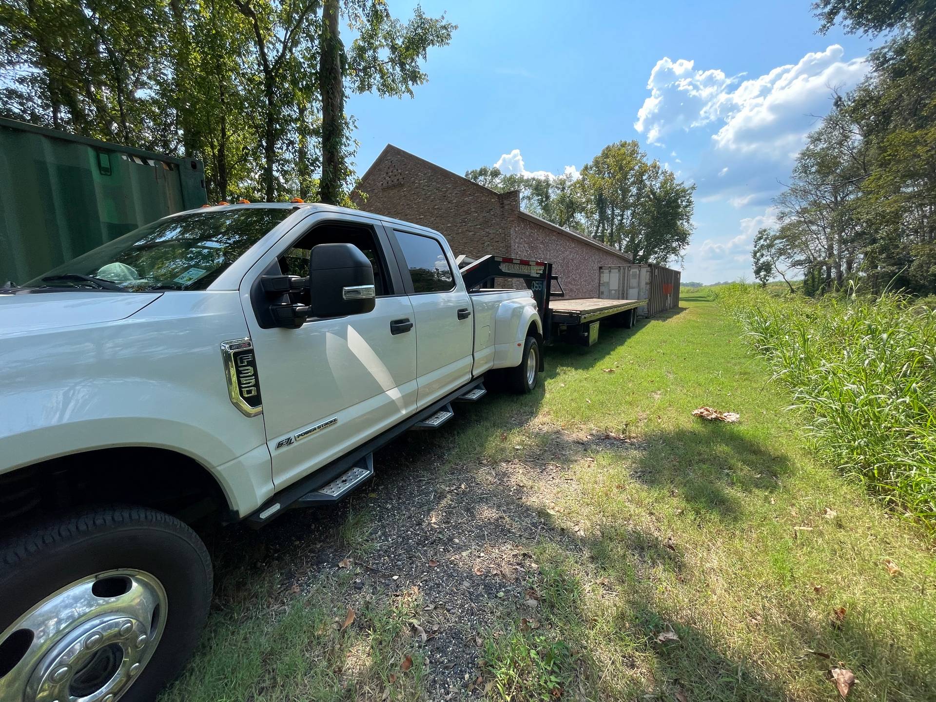 20 ft Site Stash shipping container on a Louisiana job site